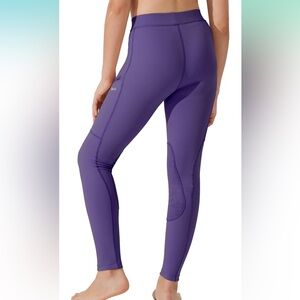 Willit Girl’s Lavender Equestrian Knee-Patch Breeches/Tights w/Zipper Pockets XS